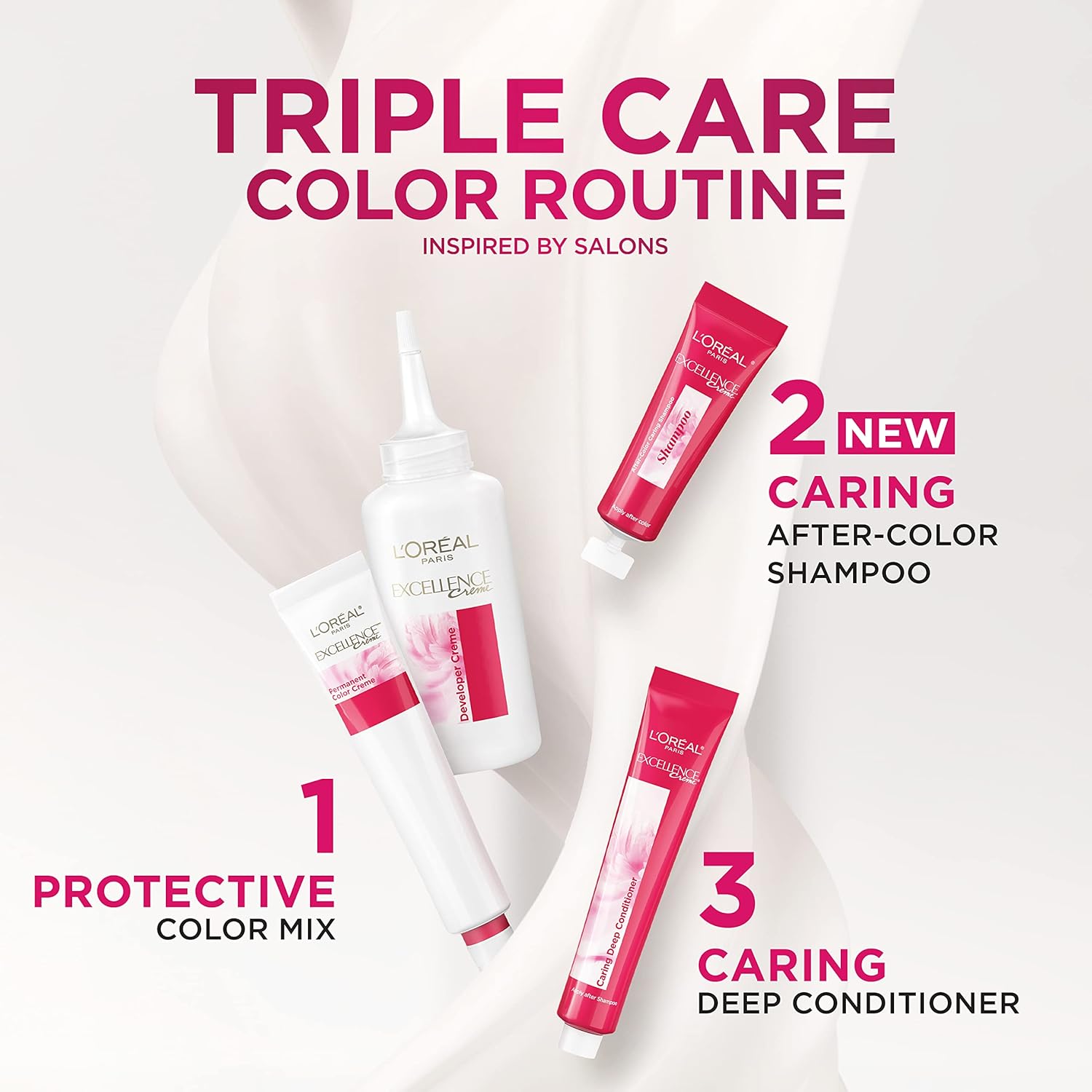 L'Oreal Paris Excellence Creme Permanent Hair Color | 6R Light Auburn | 100% Gray Coverage | Triple Care Routine for All Hair Types