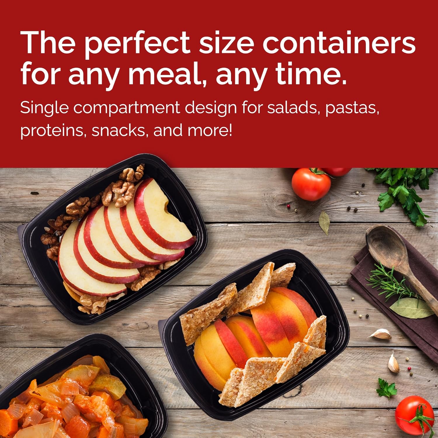 Reli. 32 oz Meal Prep Containers - 50 Pack | Microwave, Freezer & Dishwasher Safe | BPA-Free & Leak-Proof