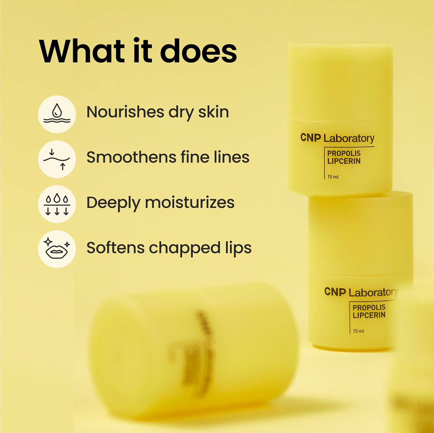 CNP Honey Lip Butter | Propolis Lipcerin™ Overnight Mask & Hydrating Lip Balm | 12-Hour Long-Lasting Moisture | Korean Lip Care for Women