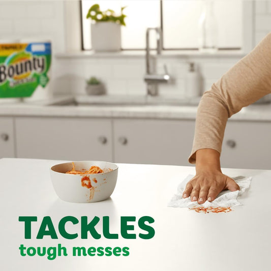 Bounty Quick Size Paper Towels – 16 Family Rolls (Equals 40 Regular Rolls) | Ultra-Absorbent, Quick-Clean Towels for Speedy Mess Pick-Up | White - Ballimart