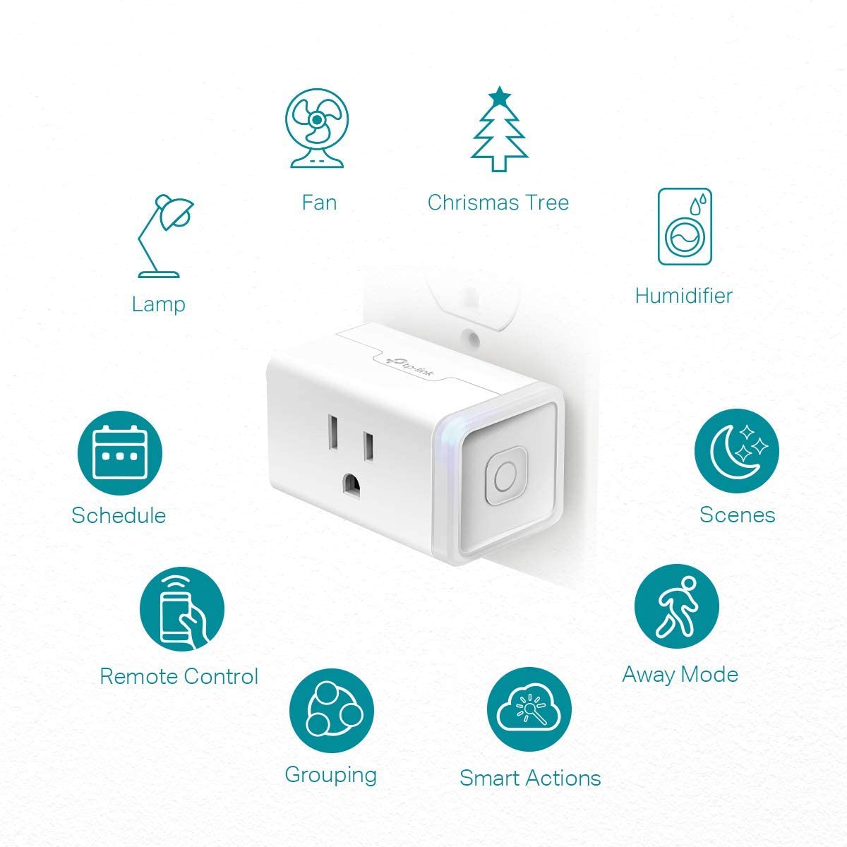 Kasa Smart Plug HS103P4 – 15A Wi-Fi Outlet, Works with Alexa & Google Home, No Hub Required, Remote Control, Timer & Scheduling Features, UL Certified, 4-Pack, White