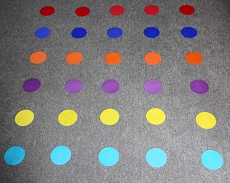 Carpet Markers for Kids - 5" Multicolor Spot Circle Markers (30 Pack) for Classroom, Preschool, and Kindergarten