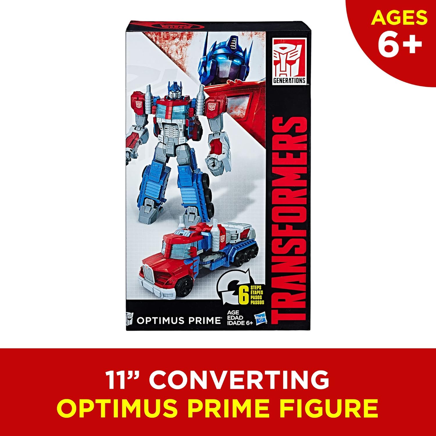 Transformers Optimus Prime Action Figure - 11-Inch Heroic Cyber Commander | 2-in-1 Robot to Truck Conversion | Classic Toy for Kids Ages 6+ - Ballimart