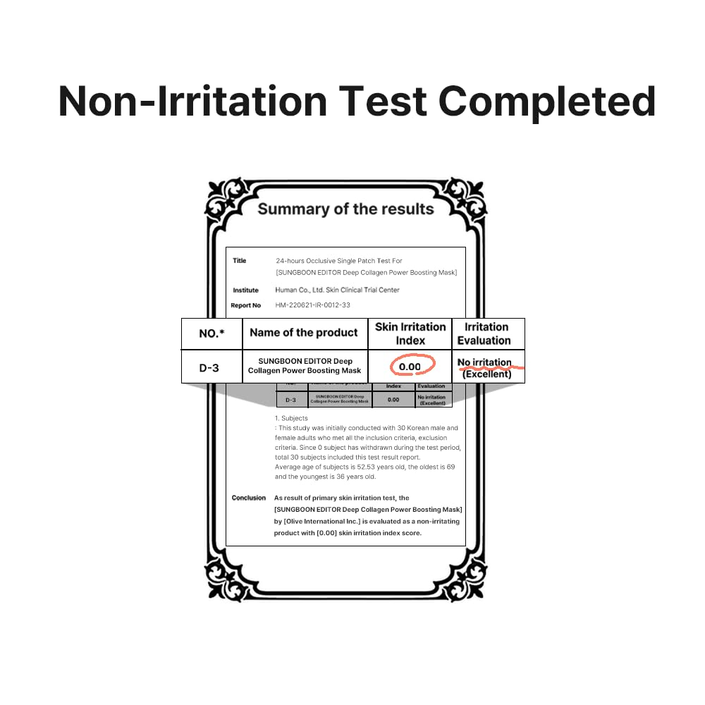 SUNGBOON EDITOR Deep Collagen Overnight Mask | Hydrating Korean Face Mask with 2,160,000PPB Collagen | Improves Elasticity &amp; Soothes Sensitive Skin | 37gx4ea