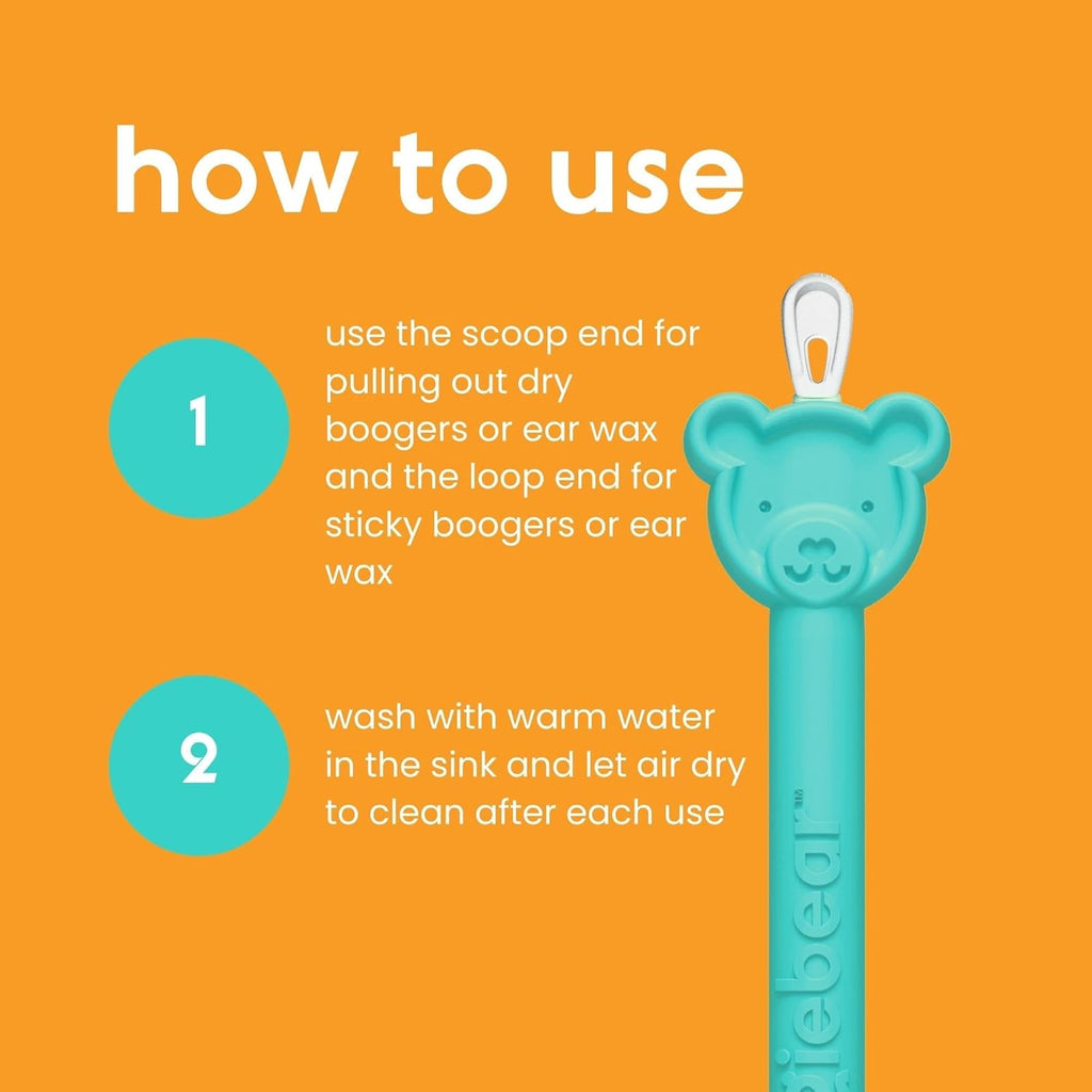 oogiebear Baby Nose Cleaner & Ear Wax Removal Tool – Safe Dual-Ended Booger & Earwax Remover for Newborns, Infants & Toddlers