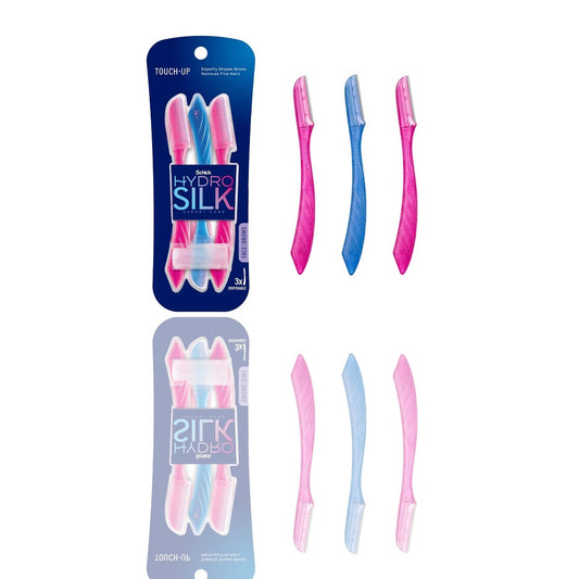 Schick Hydro Silk Touch-Up Dermaplaning Tool, 3-Count – Precision Face Razor for Smooth, Peach Fuzz-Free Skin - Ballimart