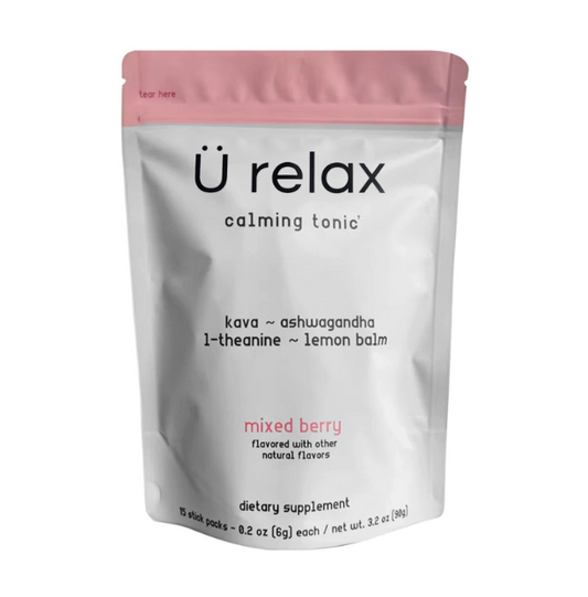 U Relax Calming Tonic- 15 Packets MIXED BERRY Flavor Relax Calming Drink