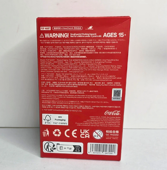 POP MART The Monsters COCA COLA Series Vinyl Face Blind Box Labubu - NEW SEALED