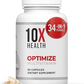 10X Health Optimize Methylated Multivitamin - 90 Capsules, 34 in 1 Formula with 800 mcg of Vitamin B12 - Methylated Multivitamin for Men & Women with 5-MTHF, NAC, Methyl B Complex - MTHFR Supplement
