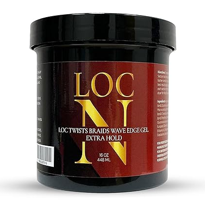 Loc N Twist Braids & Edge Control Gel – Extra Hold,16oz | For Locs, Twists, Braids, Cornrows, Wraps & Edges | Non-Greasy, Natural Ingredients, All Hair Types