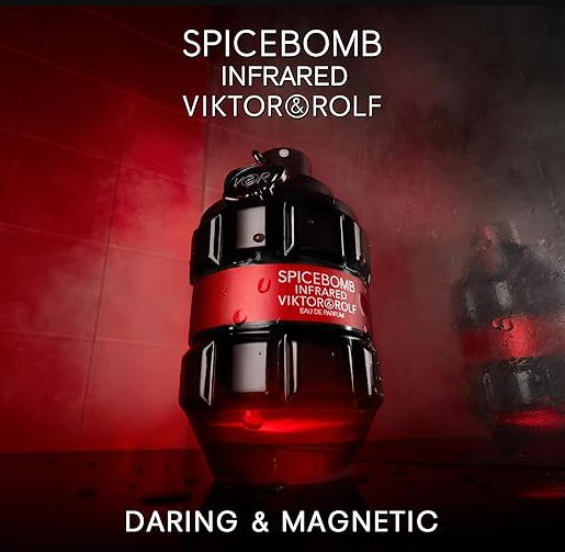 Viktor&Rolf - Spicebomb Infrared Eau de Parfum - Woody & Spicy - Cologne for Men - With Notes of Leather & Cinnamon - 3 Fl Oz