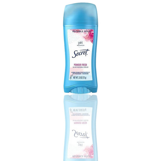 Secret Antiperspirant and Deodorant - Invisible Solid, Powder Fresh Scent (2.6 oz) | 24-Hour Sweat & Odor Protection
