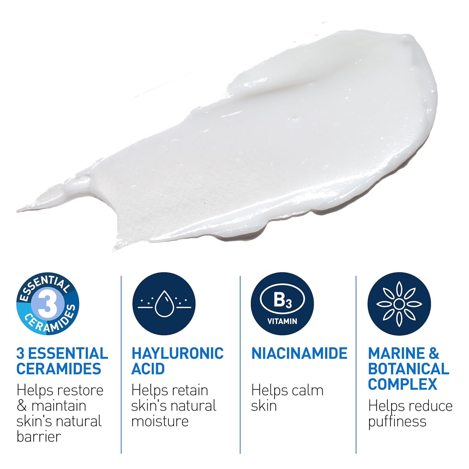 CeraVe Eye Repair Cream – Depuffing Eye Cream with Hyaluronic Acid, Niacinamide & Marine Botanical Complex, for Dark Circles & Under Eye Bags, Non-Greasy & Fragrance-Free - Ballimart