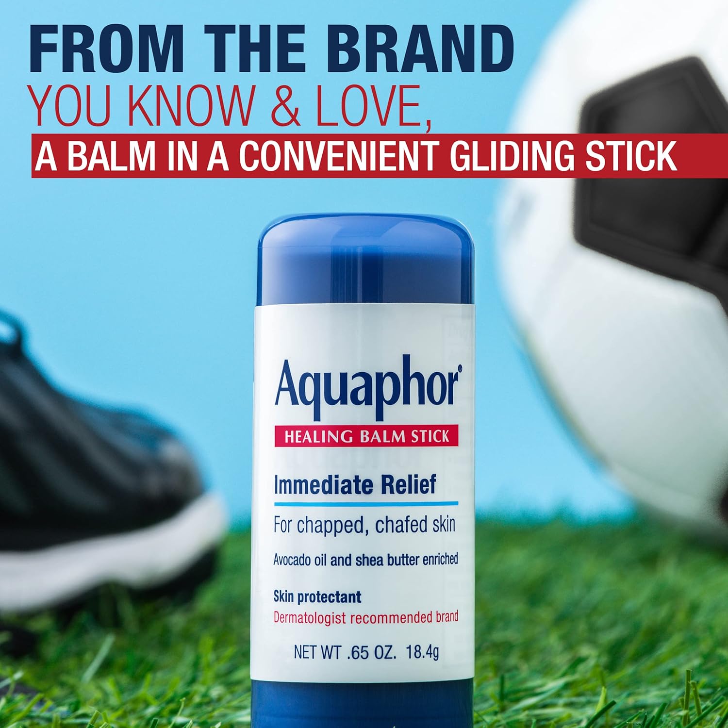 Aquaphor Healing Balm Stick – Skin Protectant with Avocado Oil & Shea Butter, 0.65 Oz