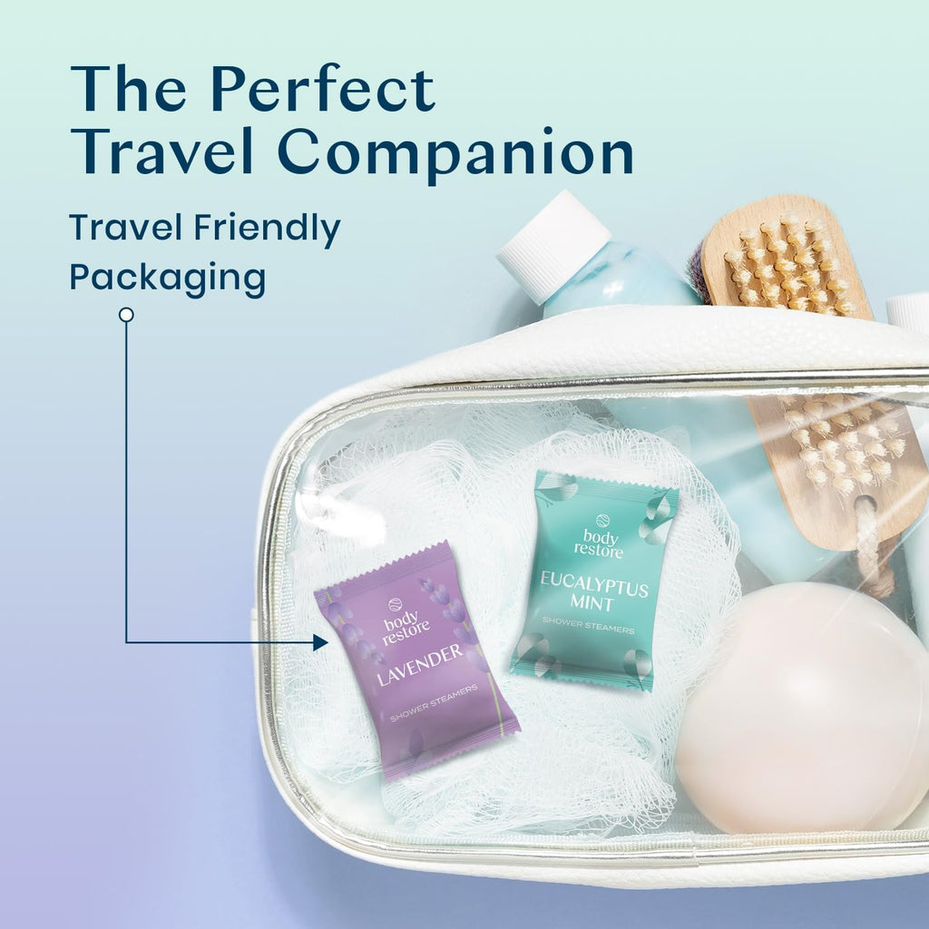 Body Restore Shower Steamers Aromatherapy 6-Pack – Stress Relief & Relaxation Gifts for Women & Men | Citrus Scent for Luxury Self-Care