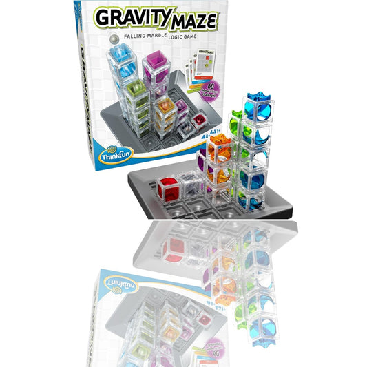 ThinkFun Gravity Maze Marble Run Brain Game & STEM Toy – Award-Winning Educational Logic Puzzle for Kids 8+ | Spatial Reasoning, Engineering, and Building Game with 60 Challenges