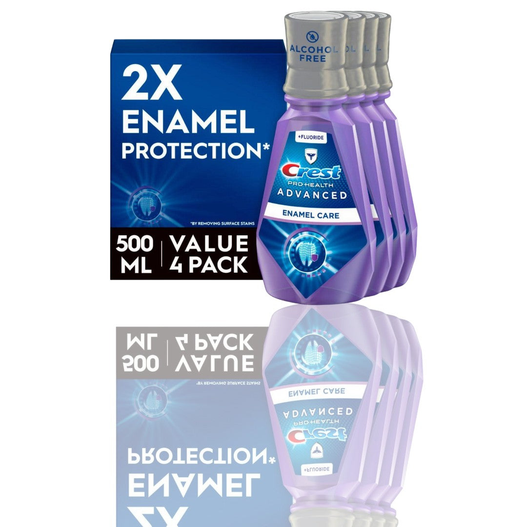 Crest Pro-Health Advanced Alcohol-Free Mouthwash | Anticavity Fluoride Enamel Care | CPC Formula | 16.9 fl oz (Pack of 4)