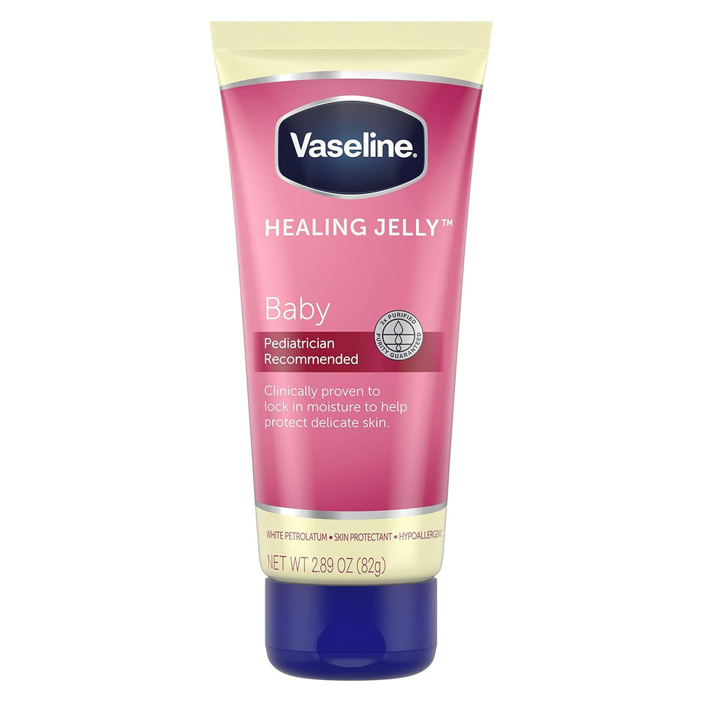 Title Vaseline Healing Jelly for Diaper Rash | Baby Skin Protectant & Moisturizer, Hypoallergenic, 2.89 oz