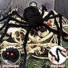 200" Halloween Spider Web with 59" Giant Spider – Triangular Huge Spider Web for Indoor & Outdoor Decorations, Haunted House, Yard, Parties & Costumes