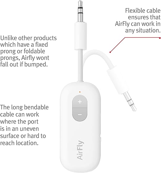 welve South AirFly SE Bluetooth Audio Transmitter & Receiver – Wireless Freedom for AirPods, Headphones, Airplanes, Gym Equipment, TVs, and More