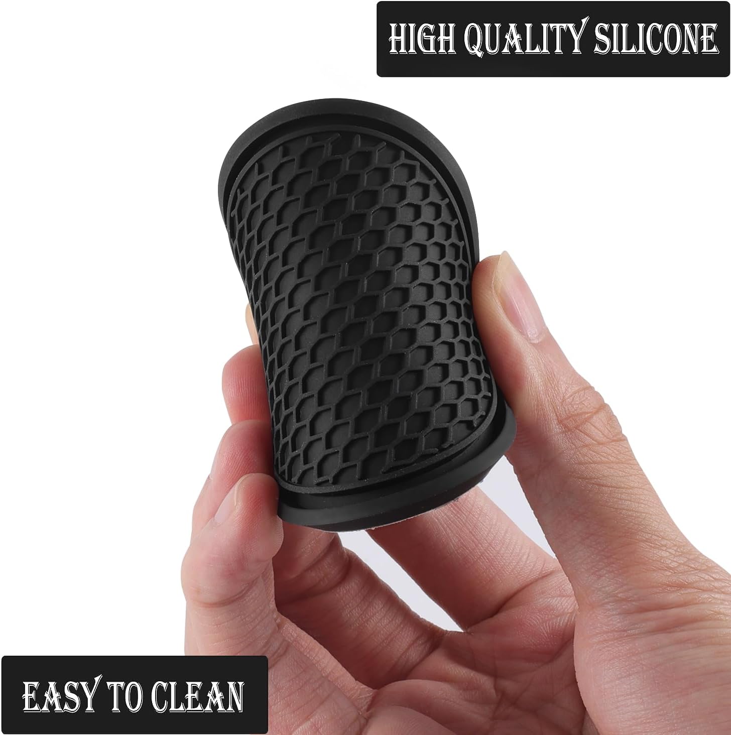 Title: SINGARO Car Cup Coaster – 4PCS Universal Non-Slip Silicone Cup Holders for Car Interior Accessories | Waterproof & Dustproof Ornaments, Black