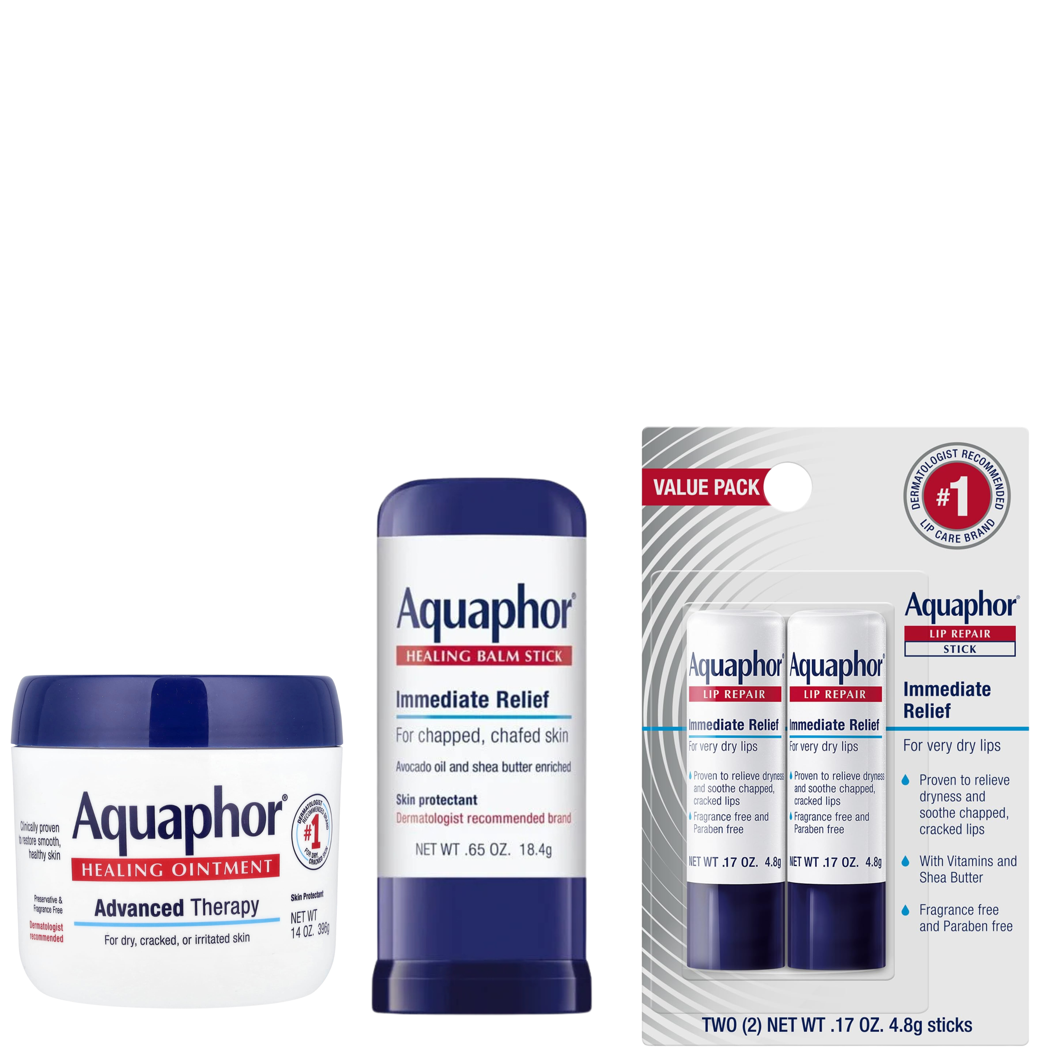 Aquaphor Skincare Essentials Bundle Restore, Protect, and Nourish with Dermatologist-Recommended Skincare