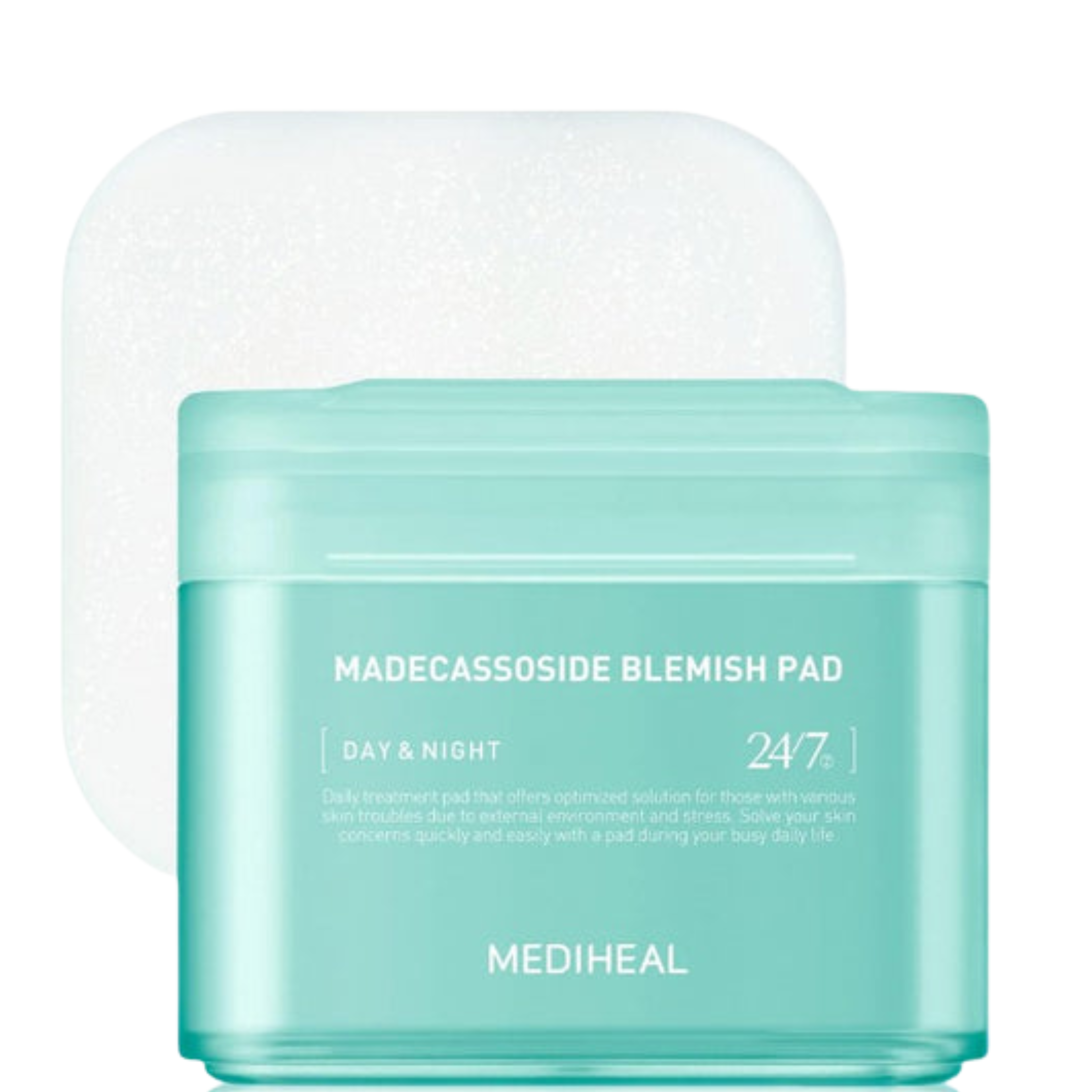 MEDIHEAL Madecassoside Cotton Facial Pads – Vegan Toner Pads for Post-Acne Care, Uneven Skin Tone & Dark Spots – 100 Hypoallergenic Pads with Centella Asiatica Extract