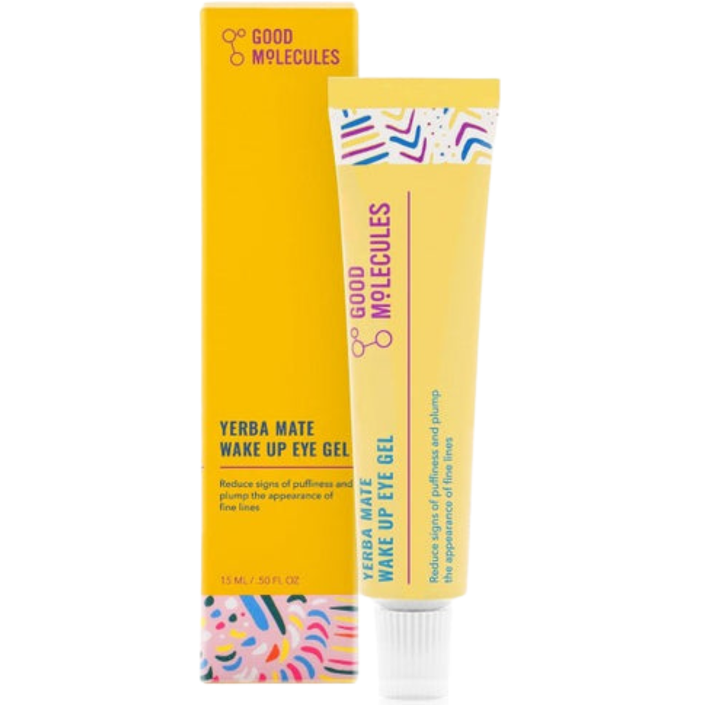 Good Molecules Yerba Mate Wake Up Eye Gel – Hydrating Eye Cream with Yerba Mate, Caffeine, & Hyaluronic Acid for Puffy Eyes and Dark Circles