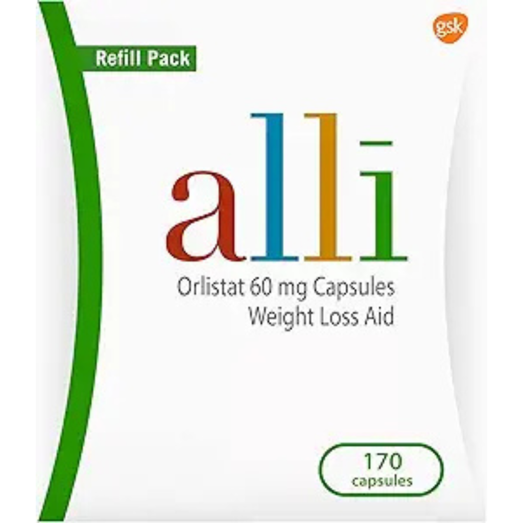 alli Diet Weight Loss Supplement Pills – Orlistat 60mg Capsules, FDA-Approved Fat Blocker, 170 Count