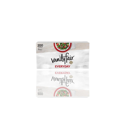Vanity Fair Everyday Paper Napkins, 200 Count, Disposable Napkins Made Soft And Smooth For Everyday Meals - Ballimart