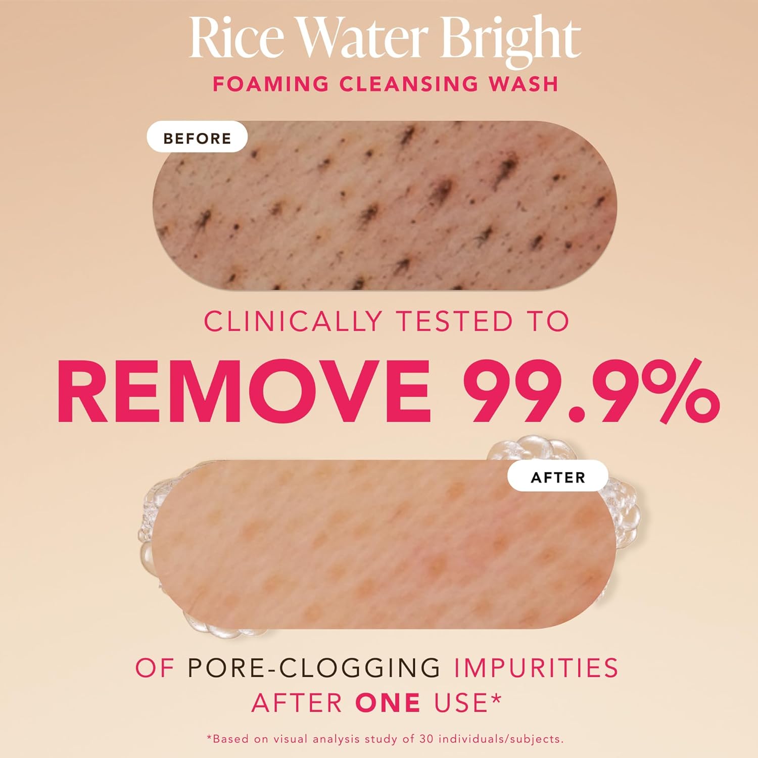 The Face Shop Rice Water Bright Foaming Facial Cleanser with Ceramide – Gentle Hydrating Vegan Face Wash & Makeup Remover