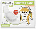 WICKEDPUP Dog Diaper Liners Booster Pads – 100ct Disposable Inserts for Male & Female Dogs | Extra Absorbent & Leak-Proof