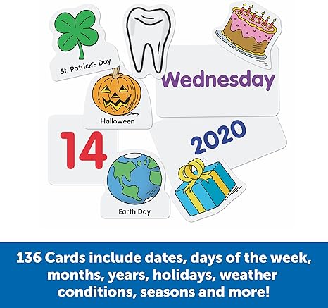 Learning Resources Calendar & Weather Pocket Chart Engage Kids with Interactive Learning Tools