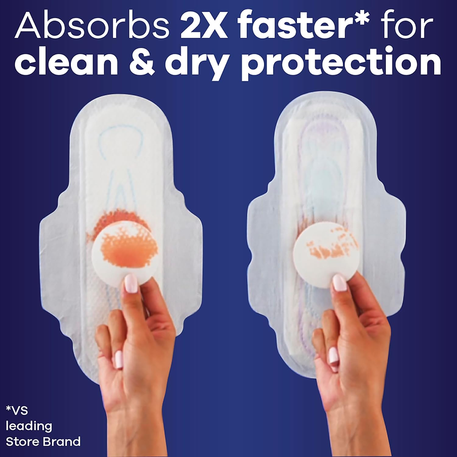 Always Ultra Thin Overnight Pads with Wings, Size 4, 96 Count – 100% Leak-Free, Rapid DRY Absorption, Odor Control - Ballimart