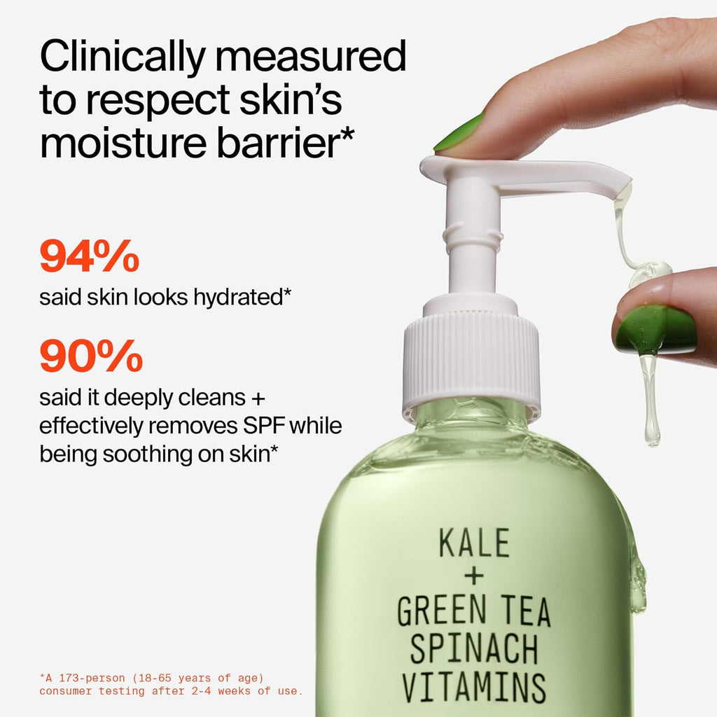 Youth To The People Superfood Facial Cleanser – Kale & Green Tea Gentle Face Wash + Makeup Remover, Pore Minimizer for All Skin Types, Vegan