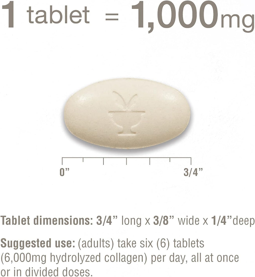 Youtheory Advanced Collagen with Vitamin C - 6,000 mg Collagen for Hair, Skin &amp; Nails* | Gluten-Free Supplements for Men &amp; Women | Anti-Aging, Joint &amp; Bone Support - 290 Tablets