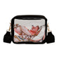 Black Clear PVC Leather Strap Crossbody Bag - Ballimart