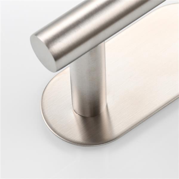 Stainless Steel Toilet Paper Holder Adhensive Tissue Paper Roll Holder for Bathroom Nickel - Ballimart