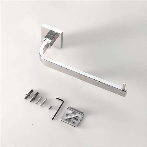 Bright Polishing Square Base Towel Hook Bars Silver Towel Rack 304 Stainless Steel Bathroom Accessories KJ51309 - Ballimart