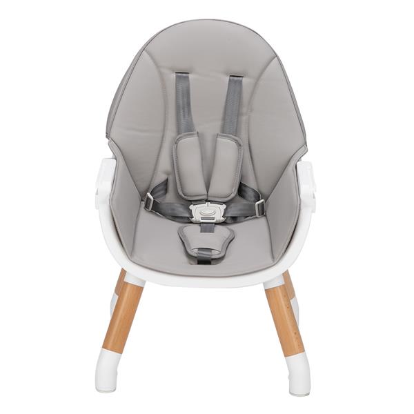 Children's High Dining Chair Detachable Two-In-One Table And Chair Gray - Ballimart