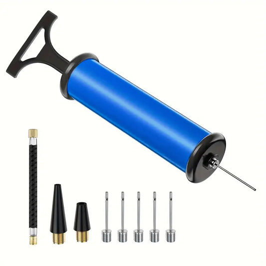 Portable Multifunctional Ball Pump With Needle And Nozzle - Ballimart