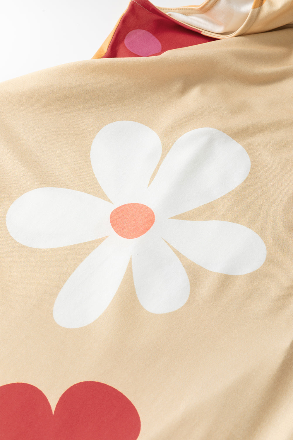 Apricot Daisy Flower Print Tank Dress - Ballimart