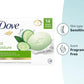 Dove Skin Care Beauty Bar – Cucumber & Green Tea | 3.75 oz, 14 Bars – Moisturizing & Gentle for Face, Body, and Hands