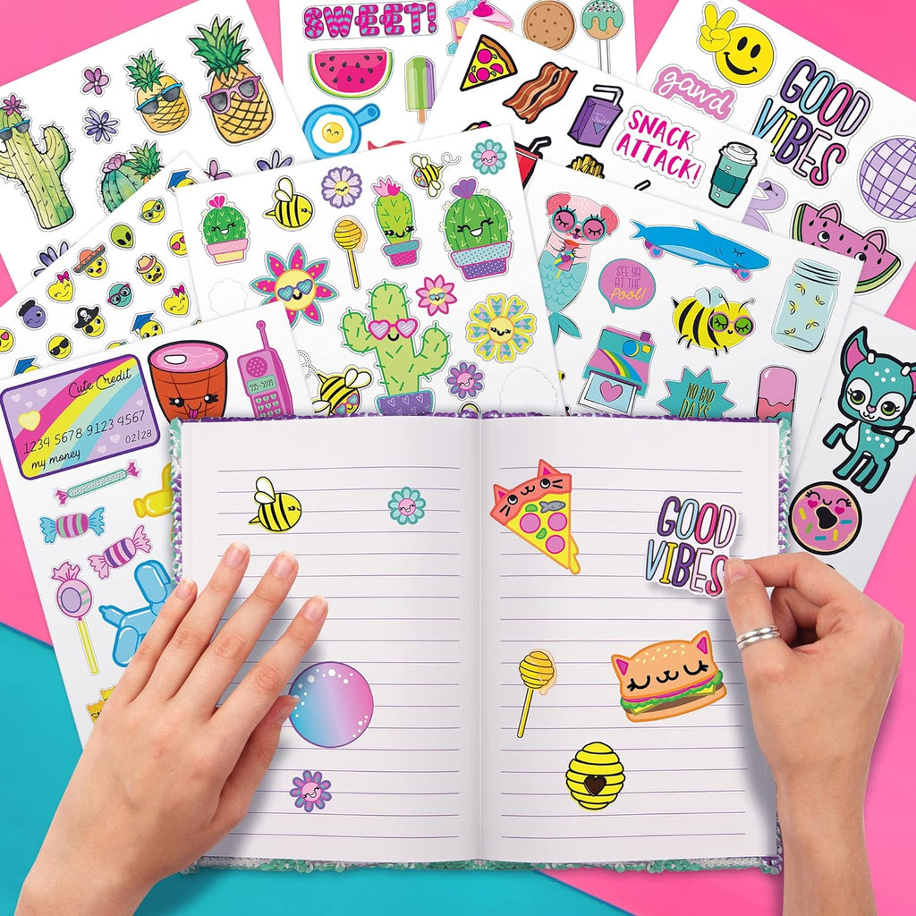 Fashion Angels 1000+ Ridiculously Cute Stickers – 40-Page Fun Sticker Book for Kids, Scrapbooking, Planners, Rewards & Gifts, Ages 6+