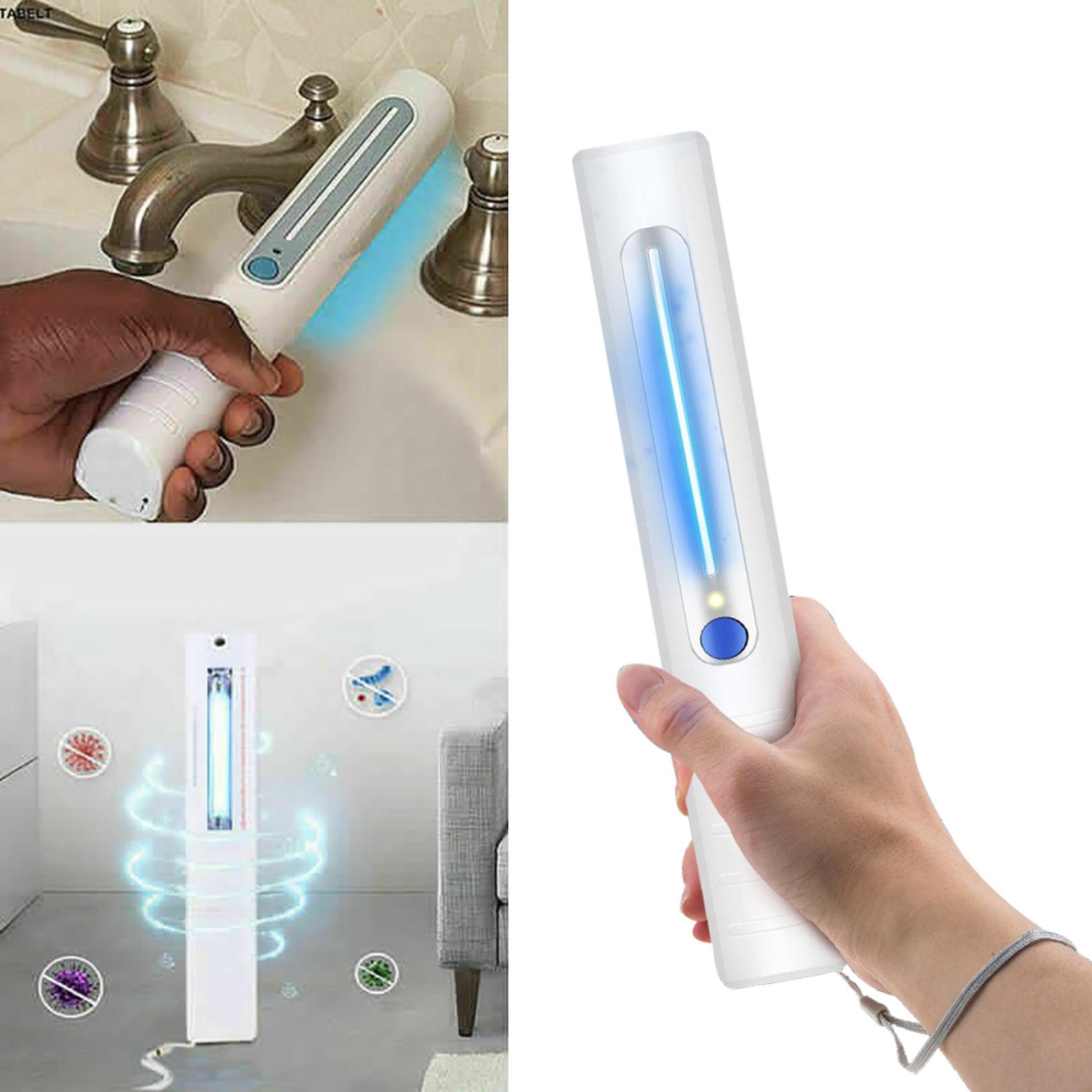 USB LED Sterilize Light Handheld Lamp Home Disinfection US