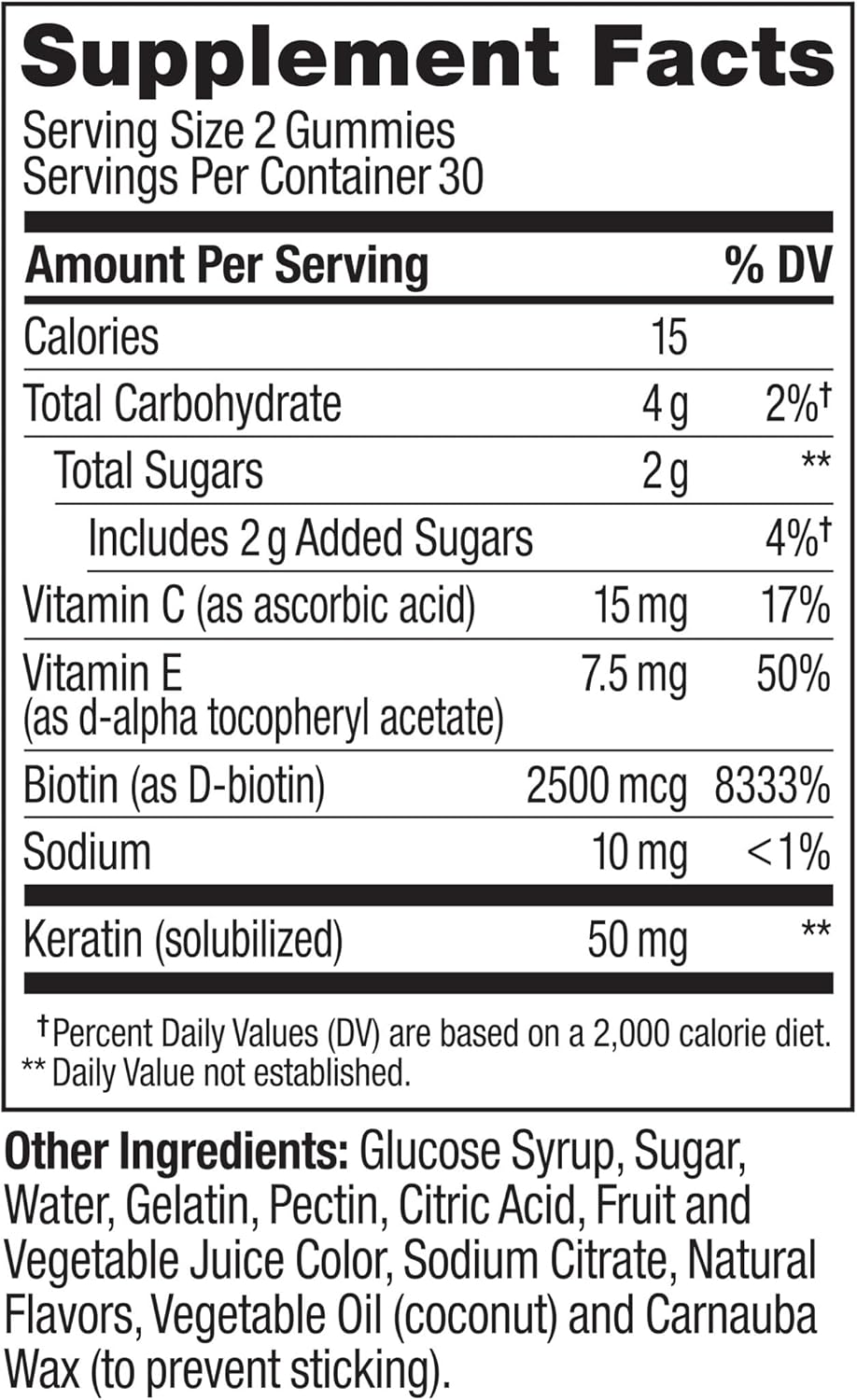 OLLY Undeniable Beauty Gummy for Hair, Skin & Nails | Biotin, Vitamin C & Keratin - Gluten-Free Chewable Supplements, 30-Day Supply, 60 Count