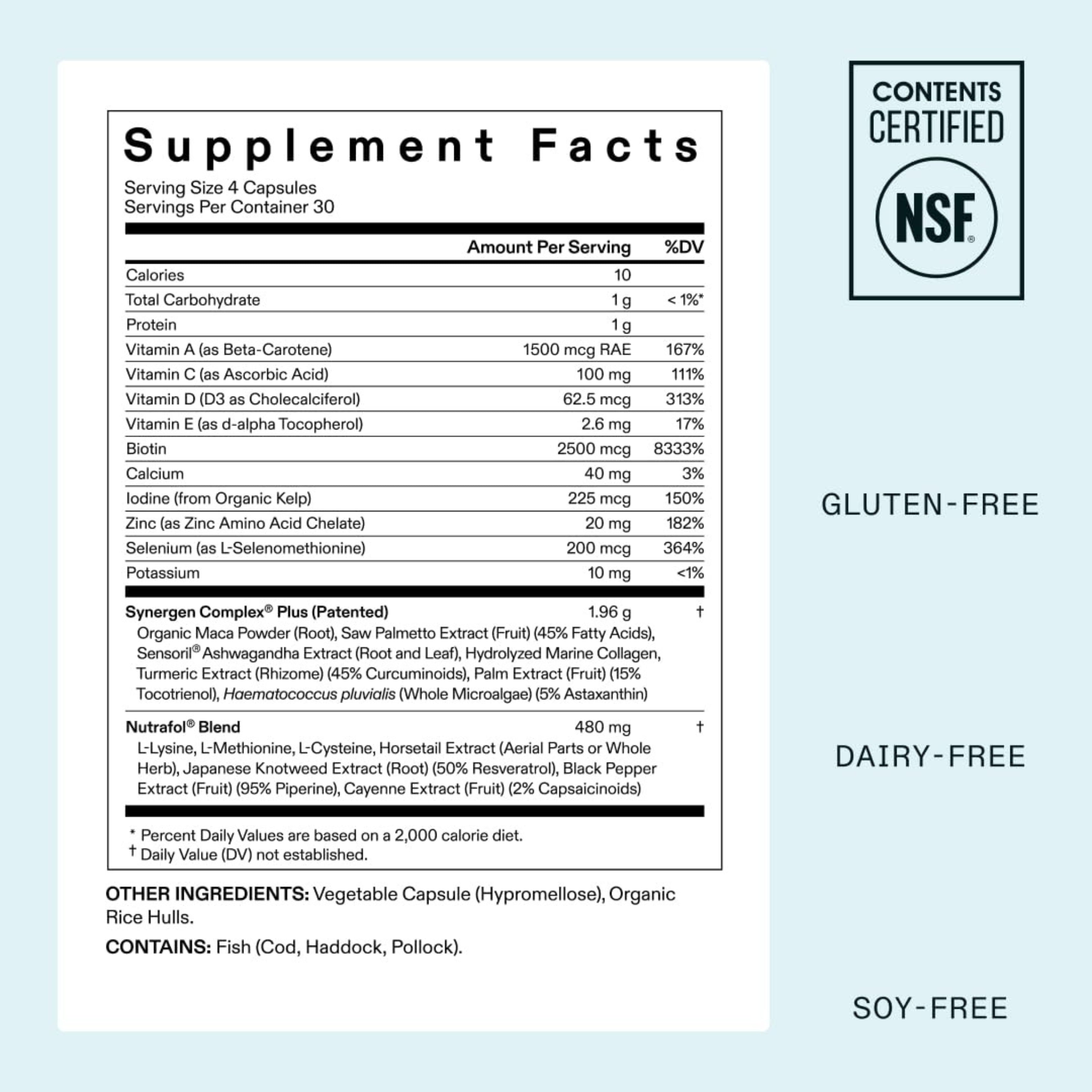 Nutrafol Women’s Balance Hair Growth Supplements | Ages 45+ | Clinically Proven for Thicker, Fuller Hair & Scalp Coverage in 3–6 Months | 1 Month Supply Refill Pouch