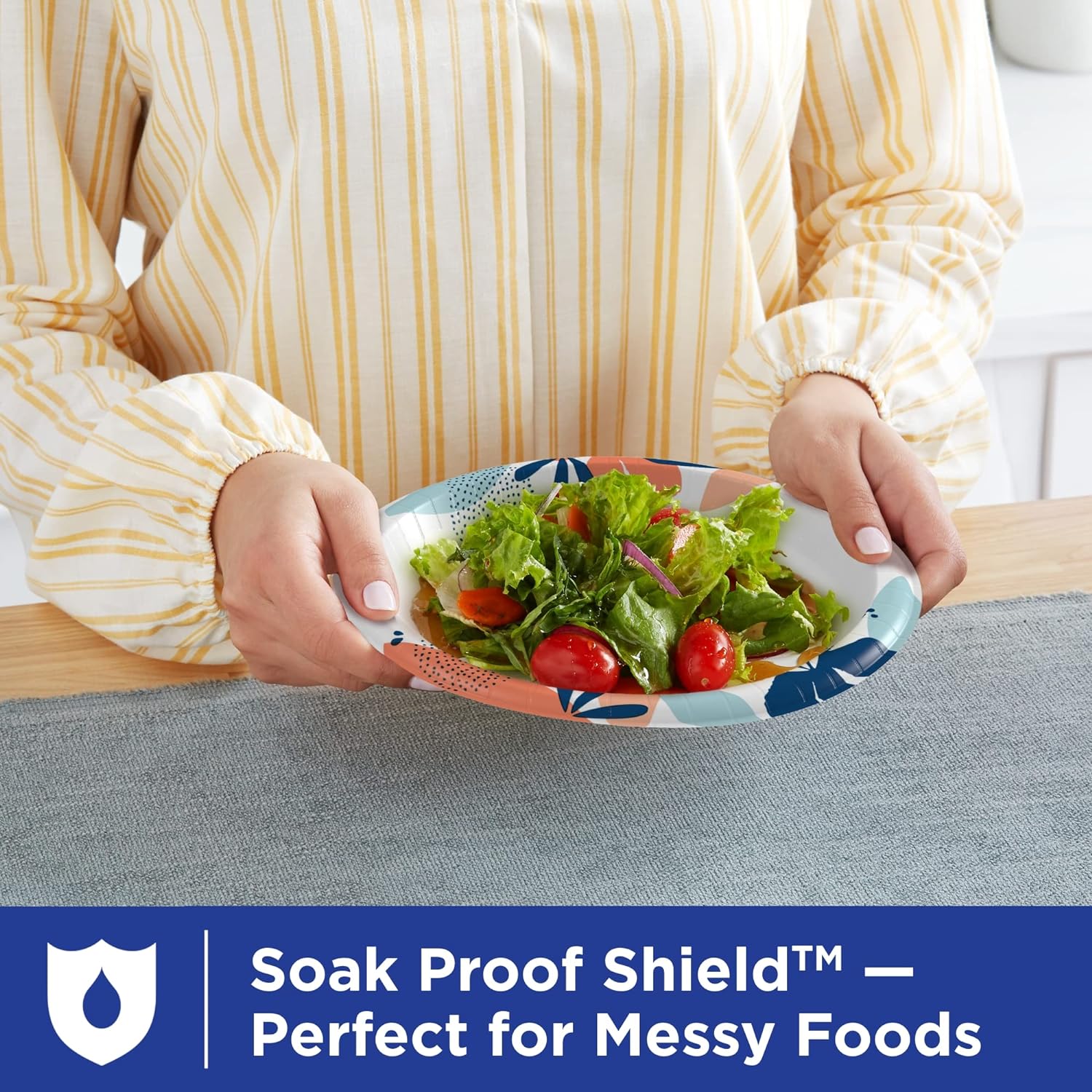 ✨ Dixie Medium Paper Plates - 8.5 Inch | 2X Stronger, Soak-Proof, & Microwave-Safe ✨ - Ballimart