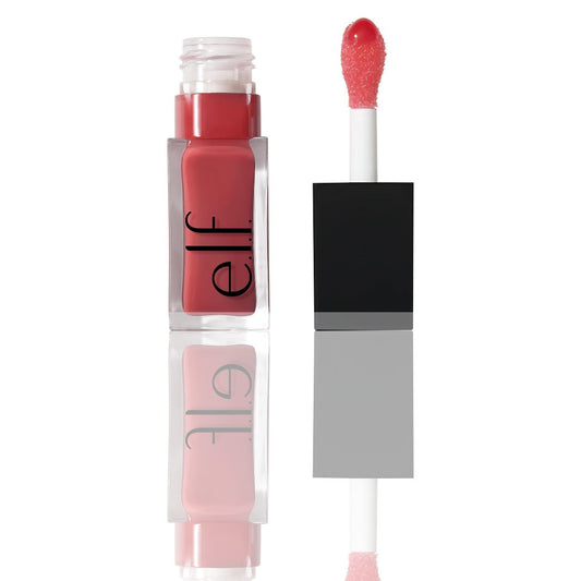 e.l.f. Glow Reviver Lip Oil in Rose Envy | Nourishing, High-Shine Tinted Lip Oil with Jojoba Oil, Vegan & Cruelty-Free - Ballimart