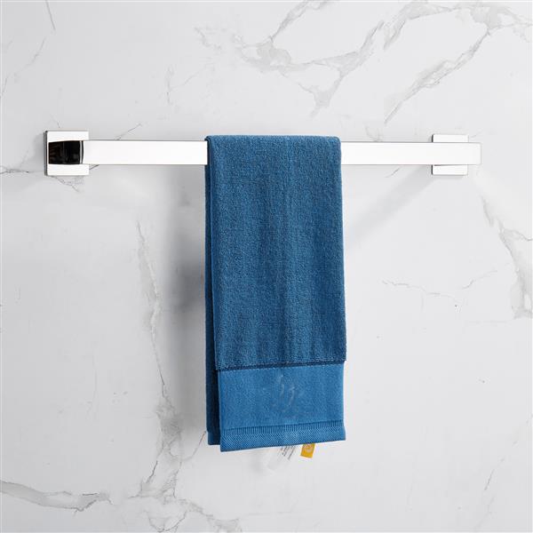 Strong Viscosity Adhesive 4 Pieces Bathroom Accessories Set Without Drilling Silver Brushed Towel Bar Set Holder Rack Robe Hook Tissue Toilet Paper Holder Rustproof 304 Stainless Steel KJ715PRO-4YIN - Ballimart
